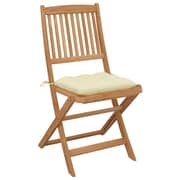 vidaXL Folding Garden Chairs 6 pcs with Cushions Solid Acacia Wood