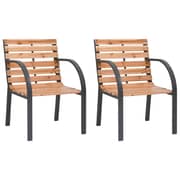 vidaXL Garden Chairs 2 pcs Solid Wood Fir