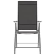 vidaXL Folding Garden Chairs 6 pcs Textilene Black