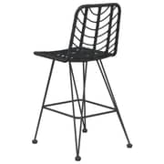 vidaXL Bar Stools 2 pcs Black 45x56x103.5 cm PE Rattan and Steel