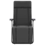 vidaXL Folding Garden Chairs with Cushions 2 pcs Grey