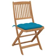 vidaXL Folding Garden Chairs 6 pcs with Cushions Solid Acacia Wood