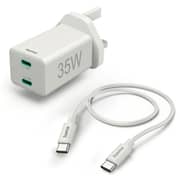 Hama UK Mini Charger Kit 2 x USB-C 35W White
