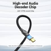 VENTION USB-C Male to 2-Male RCA Cable 2M Gray Aluminum Alloy Type- BGUHH