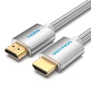 VENTION Cotton Braided HDMI Cable 2m Silvery Metal Type - AABIH
