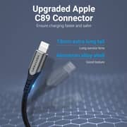 VENTION USB 2.0 A to Lightning Cable 2M Gray Aluminum Alloy TypeModel # LABHH