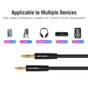 VENTION 3.5mm Male to 2.5mm Male Audio Cable 3M Black Metal TypeModel # BALBI
