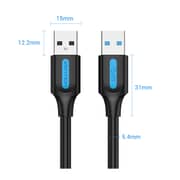VENTION USB 3.0 A Male to A Male Cable 2M Black PVC TypeModel # CONBH