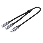 VENTION USB-C Male to TRS Audio & Mic Jack 0.3M Gray Aluminum Alloy TypeModel # BGPHY