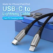 VENTION USB 2.0 C Male to Lightning Male Cable Purple 1M Aluminum Alloy TypeModel # TACVF