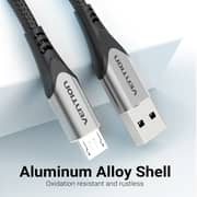 VENTION USB 2.0 to Micro USB Cable 2M Gray Aluminum Alloy Type - COAHH