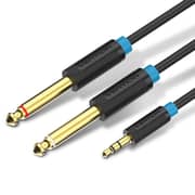VENTION 3.5mm Male to 2*6.5mm Male Audio Cable 5M BlackModel # BACBJ