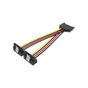 VENTION SATA 15P Male to 90 2*15P Female Power Splitter Cable 0.15M BlackModel # KDBBB