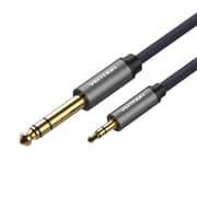 VENTION Nylon Braided 3.5mm Male to 6.5mm Male Audio Cable 1m Gray - BAIHF