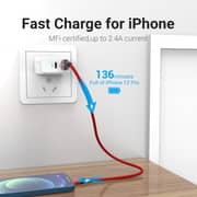 VENTION USB 2.0 A to Lightning Cable 2M Red Aluminum Alloy TypeModel # LABRH