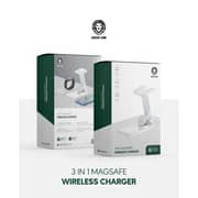 Green Lion 3 In 1 MagSafe Wireless Charger - White