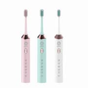 Green Electric Toothrush with 5 Modes & 4 Brush Heads - Pink