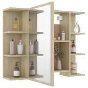 vidaXL Bathroom Mirror Cabinet Sonoma Oak 80x20.5x64 cm Engineered Wood