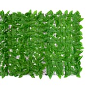 vidaXL Balcony Screen with Green Leaves 300x100 cm