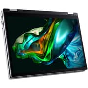 Acer Aspire 3 Spin 14 2-in-1 Convertible (2023) Laptop - Intel Core i3-N305 / 14inch WUXGA / 256GB SSD / 4GB RAM / Shared Intel UHD Graphics / Windows 11 Home / English & Arabic Keyboard / Silver / Middle East Version - [NX.KENEM.001]