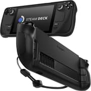 Spigen Rugged Armor for Steam Deck case cover with Wrist Strap - Matte Black