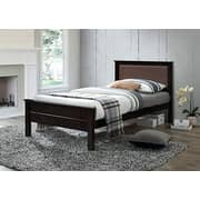 Galaxy Design Fully Wooden Bed Modern Design Walnut Color Single Size (L190 x W90 x H70 cm) - GDF90SB