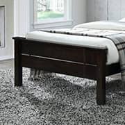 Galaxy Design Fully Wooden Bed Modern Design Walnut Color Single Size (L190 x W90 x H70 cm) - GDF90SB