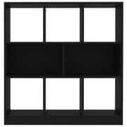 vidaXL Book Cabinet Black 97.5x29.5x100 cm Engineered Wood