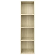 vidaXL Book Cabinet/TV Cabinet Sonoma Oak 36x30x143 cm Engineered Wood