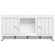 vidaXL Key Cabinet White 40x8.5x20 cm Engineered Wood&Steel