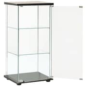 vidaXL Storage Cabinet Tempered Glass Black