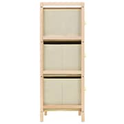 vidaXL Storage Rack with 6 Fabric Baskets Cedar Wood Beige
