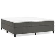 vidaXL Box Spring Bed Frame Dark Grey 180x200 cm 6FT Super King Velvet