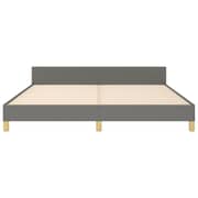 vidaXL Bed Frame with Headboard Dark Grey 180x200 cm 6FT Super King Fabric