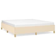 vidaXL Box Spring Bed Frame Cream 180x200 cm 6FT Super King Fabric