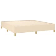 vidaXL Box Spring Bed Frame Cream 180x200 cm 6FT Super King Fabric