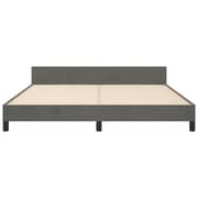 vidaXL Bed Frame with Headboard Dark Grey 180x200 cm 6FT Super King Velvet