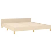 vidaXL Bed Frame with Headboard Cream 180x200 cm 6FT Super King Fabric