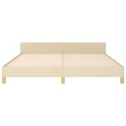 vidaXL Bed Frame with Headboard Cream 180x200 cm 6FT Super King Fabric