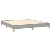 vidaXL Box Spring Bed Frame Light Grey 180x200 cm 6FT Super King Fabric