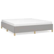 vidaXL Box Spring Bed Frame Light Grey 180x200 cm 6FT Super King Fabric