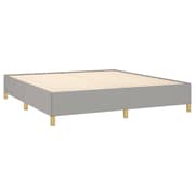 vidaXL Box Spring Bed Frame Light Grey 180x200 cm 6FT Super King Fabric