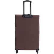 VIPTOUR Fabric Trolley 3-Piece Light Weight 4 Spinner Wheels Trolley Luggage Set 20/24/28 Inches Brown