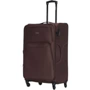 VIPTOUR Fabric Trolley 3-Piece Light Weight 4 Spinner Wheels Trolley Luggage Set 20/24/28 Inches Brown