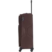 VIPTOUR Fabric Trolley 3-Piece Light Weight 4 Spinner Wheels Trolley Luggage Set 20/24/28 Inches Brown