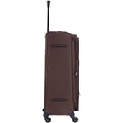 VIPTOUR Fabric Trolley 3-Piece Light Weight 4 Spinner Wheels Trolley Luggage Set 20/24/28 Inches Brown