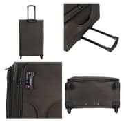 VIPTOUR Fabric Trolley 3-Piece Light Weight 4 Spinner Wheels Trolley Luggage Set 20/24/28 Dark Green