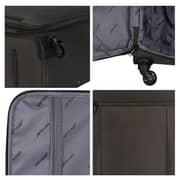 VIPTOUR Fabric Trolley 3-Piece Light Weight 4 Spinner Wheels Trolley Luggage Set 20/24/28 Dark Green