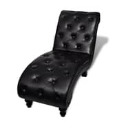 vidaXL Chaise Longue Brown Faux Leather