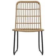 vidaXL Garden Chairs 2 pcs Poly Rattan Oak